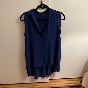 Blue chiffon shirt
